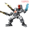 thumbnail image 1 of Bloques de construcción de Disney, Mini figuras en miniatura compatibles con Spiderman, Iron Man, Venom, capitán Hawk, Deadpool, armadura técnica, juguetes de regalo de ciudad, 1 of 1