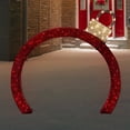 thumbnail image 2 of Northlight 4.25' Red LED Lighted Ornament Arch Outdoor Christmas Decoration - Warm White Lights, 2 of 7
