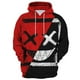 thumbnail image 4 of Sudadera con capucha con estampado 3D de cara sonriente de diablo a la moda con patrón XOXO, sudadera divertida informal de moda para hombre, sudadera con capucha de hip hop, moda de otoño nueva, 4 of 5