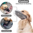 thumbnail image 4 of Bozal de nailon ZHAOCHENG para perros pequeños medianos y grandes malla de aire transpirable gris S, 4 of 5