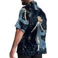 thumbnail image 3 of Virgo Constellation Men's Casual Spread Collar Hawaiian Short Sleeve Button Down Summer Beach Tops, 3 of 6