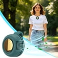 thumbnail image 4 of JWZZYD Clip-On Wearable Bladeless Mini Personal Fan, 3-Speed 25dB Silent 900mAh Type-C Rechargeable Cooling Fan, Hands Free Clip Design for Clothing, Office Desk, Outdoor Walking(Green, 1 Pack), 4 of 8