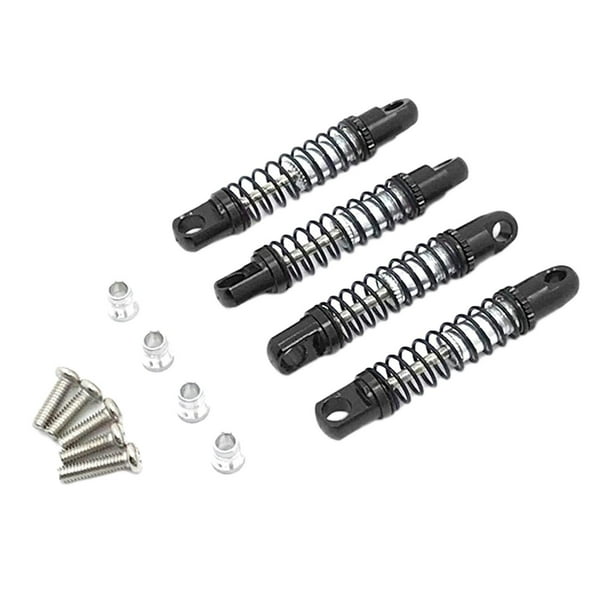 4 amortiguadores de repuesto para juguetes RC 1/18, 4 colores a elegir, duraderos. Negro