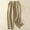 Khaki, variant on Sakmal Womens Capri Pants Wide Leg Cropped Cotton Linen Pants Solid Fashion Summer Capris for Women L