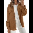 thumbnail image 1 of Chaqueta Informal de Otoño para Mujer, de Larga, con Botones, Holgada y Ligera, con Bolsillos. Marrón S, 1 of 8
