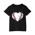 thumbnail image 1 of Robe à Manches Courtes Chemise à Manches Courtes pour Tout-Petits Garçons Filles Imprimé Baseball T-Shirt Mode Mignon Col Rond Imprimé Haut à Manches Courtes Chemise de Baseball pour Garçons Hauts à Manches Courtes, 1 of 5
