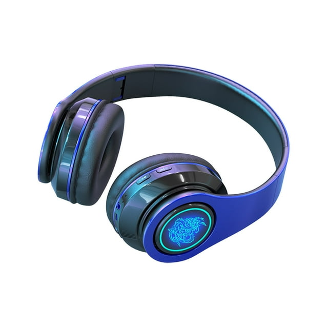 Auriculares Bluetooth luminosos Pisexur para hombre, teléfono móvil B39 de diadema, auriculares inalámbricos para deportes electrónicos, auriculares para juegos, inserto de tarjeta plegable, electrón