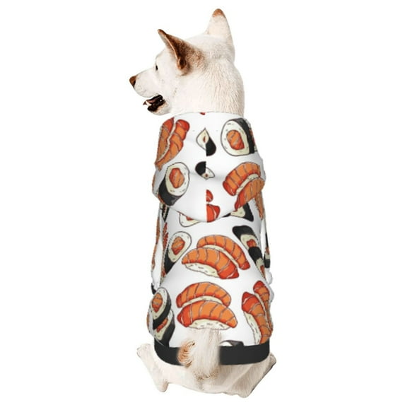 Balery Sushi Roll Sudadera con Capucha para Perros Pequeños – Ropa para Mascotas, Disfraz para Perros y Gatos, Ideal para Fiestas y Cosplay-Large