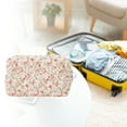 thumbnail image 2 of Vocoste Women Portable Little Flower Pattern Makeup Bag for Travel Vacation Pink Green Cotton, 2 of 3