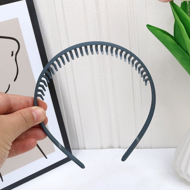 Diadema con dientes esmerilados de color Morandi simple, estilo básico, diadema para lavar el cabello, hebilla para la cabeza, horquilla, accesorios para el cabello para mujeres