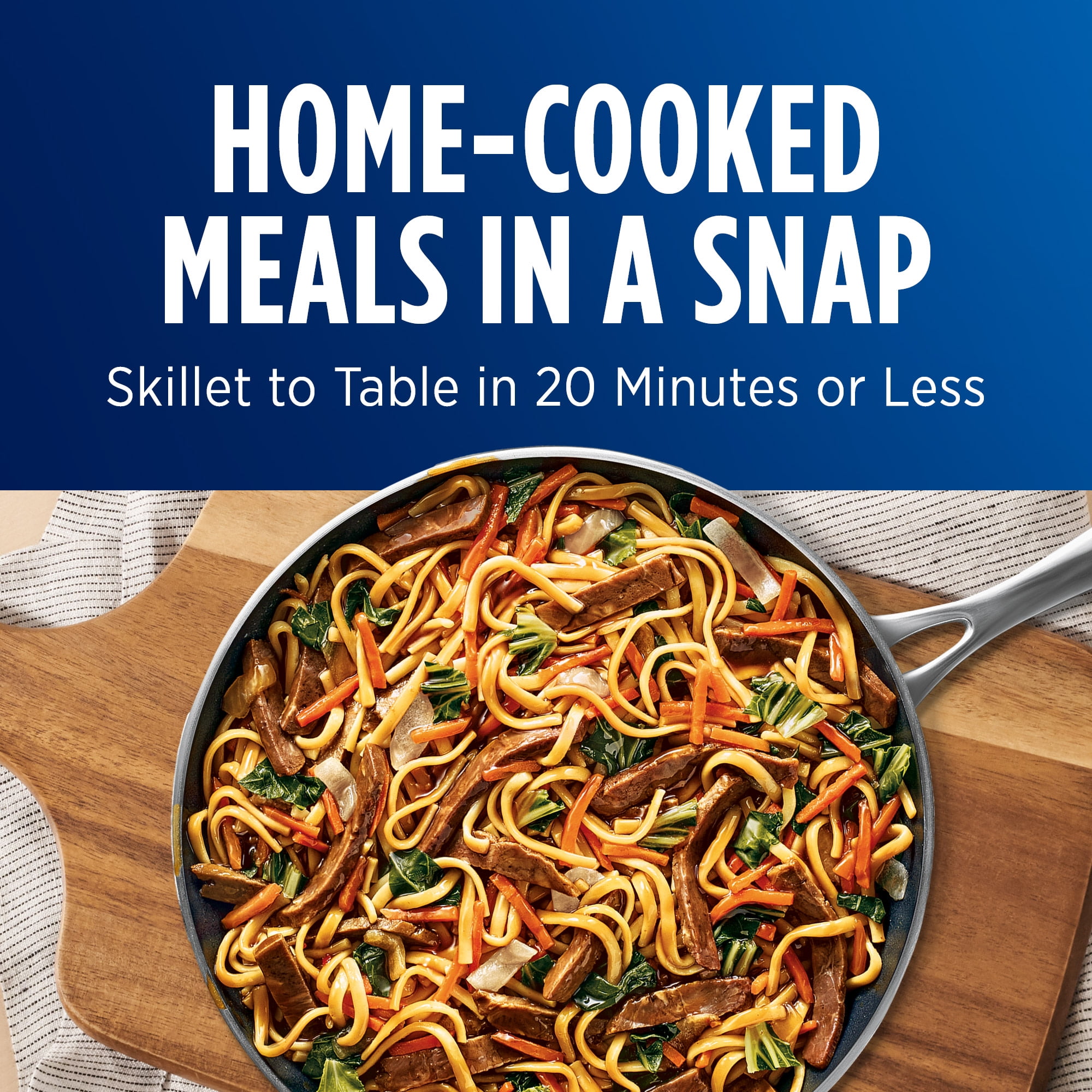 Birds Eye Voila! Beef Lo Mein Skillet Meals, Frozen Meal, 54 oz. Value Size Bag