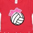 thumbnail image 3 of Inktastic Volleyball with Pink Bow Gift Baby Girl Dress, 3 of 4