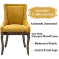 thumbnail image 4 of JESTOP Fabric Vintage Upholstered Dinging Chairs Set of 2, Farmhouse Solid Wood Kitchen Dining Room Chairs with Nailheads Legs, 4 of 8