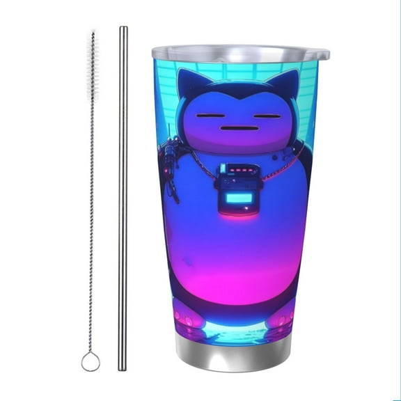 Snorlax Insulated Tumbler Stainless Steel Coffee Mug Vacuum Double Wall Thermal Travel Cup 20 oz