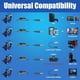 thumbnail image 3 of UHM Audífonos Estéreo para Juegos con Cable para PS5 PS4 PC Xbox One Controller, Audífonos con Cancelación de Ruido con Micrófono, Luz LED, Sonido Envolvente de Graves, Audífonos con Memoria Suave, Azul, 3 of 7