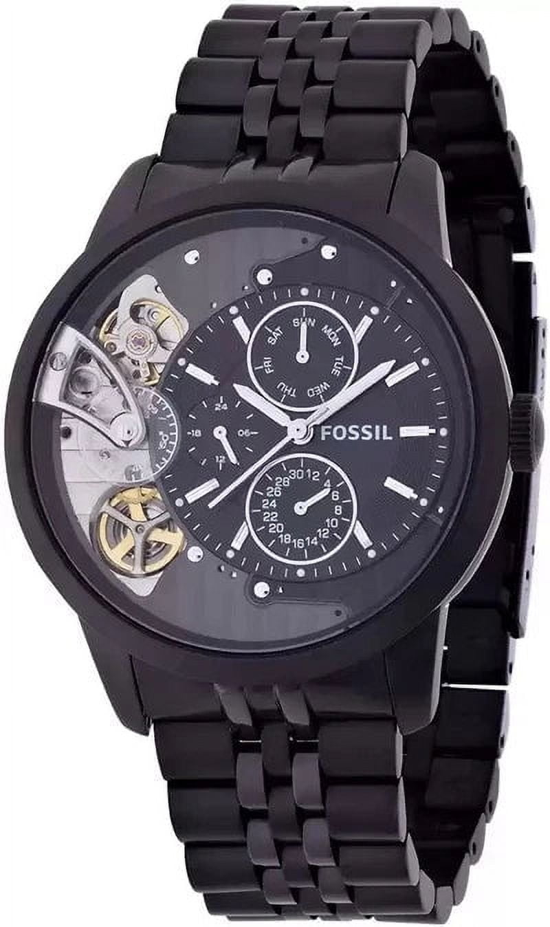 Fossil Men's Grant ME3028 Black Leather Japanese Automatic Fashion