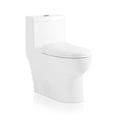 thumbnail image 4 of Sinber 28" One Piece Modern Design Bathroom Toilet with Cotton White Finish and Dual Flush, 4 of 13