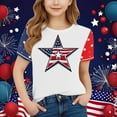 thumbnail image 2 of GERsome 4th of July Kids Boys T-Shirts, Girls Crewneck Short Sleeve Comfort Tees Summer Unisex American Flag Tshirts, 5-6 Years, 2 of 4