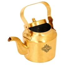 Indian Art Villa Decorative Brass Tea/Coffee Kettle, 11.8 oz Capacity, Elegant Kitchenware
