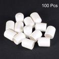 thumbnail image 2 of Uxcell 100pcs Round Rubber End Caps 16mm White Vinyl Cover Screw Thread Protectors, 2 of 5