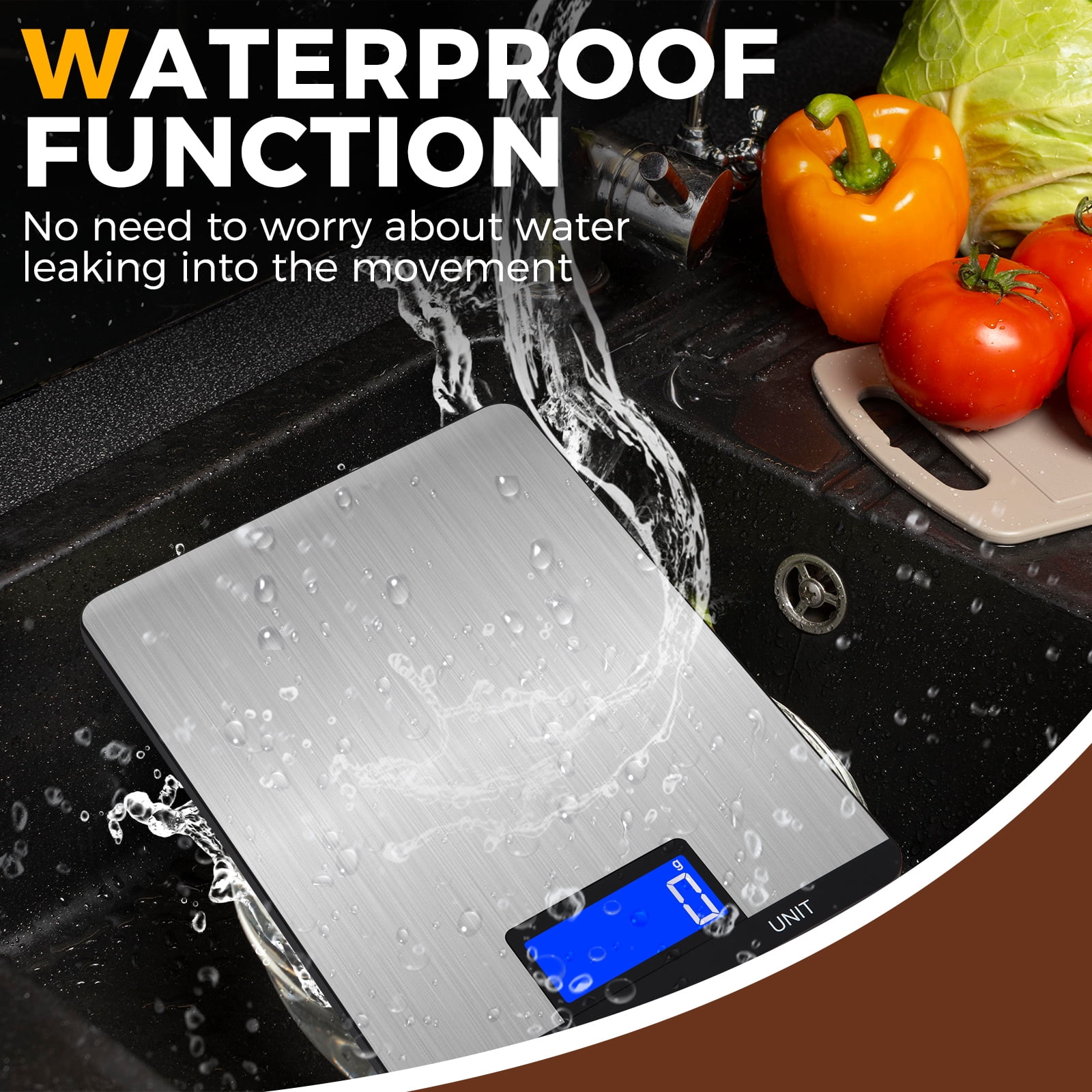 JELLOO 10kg/1g Digital Kitchen Scale High Precision Mini Gram Scale Weight Ounces and Grams for Cooking, Baking 7 Units with Tare Function Food Scale for Coffee, Powder, Pills