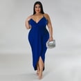 thumbnail image 2 of AURA Women Plus Size V Neck Sleeveless Midi Dress Adjustable Strap Stretch Casual Dress Summer, 2 of 7