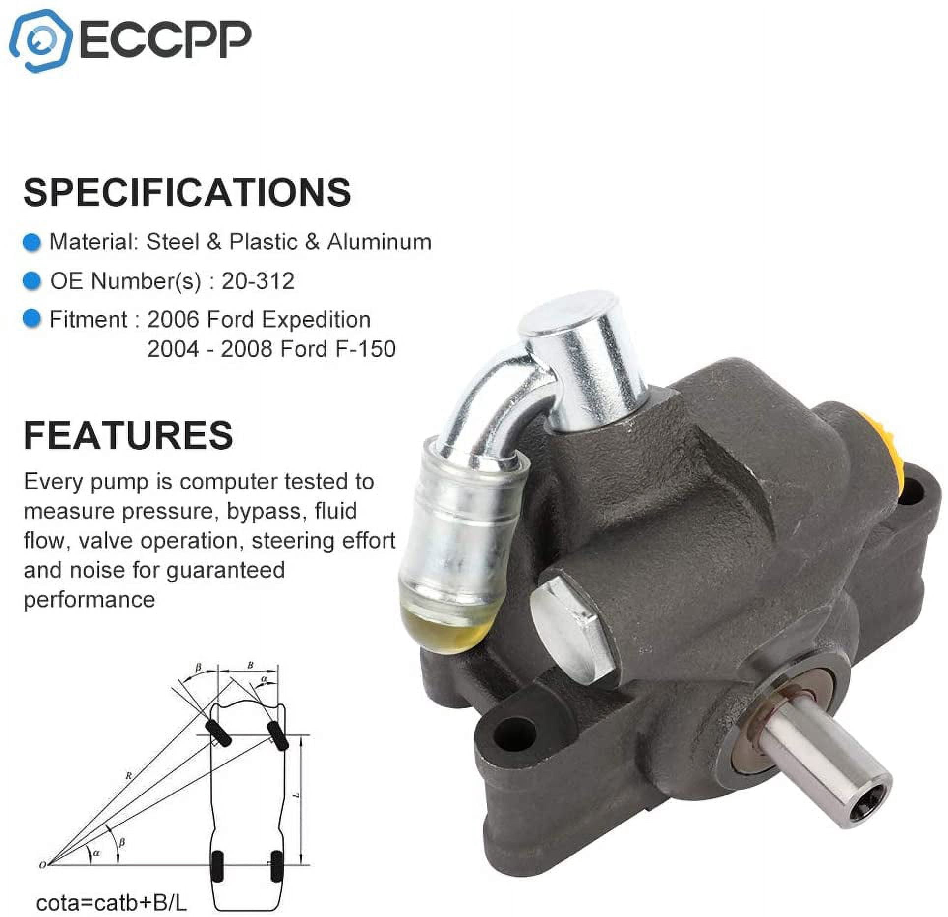 Power s Power With Pulley For 04-08 Ford F-150 For 03-06 Lincoln Navigator Steering  Pump, image size:1928x1864