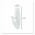 thumbnail image 2 of General Purpose Hooks, Large, Plastic, White, 5 lb Capacity, 4 Hooks and 6 Strips/Pack | Bundle of 10, 2 of 7