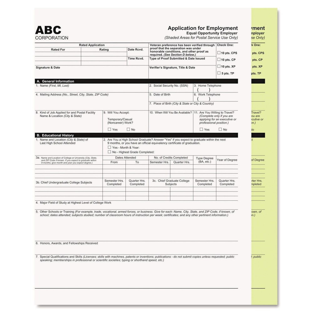 PM Company 59101 8.5 in. x 11 in. 2-Part Digital Carbonless Paper - White/Canary (5000/Carton)