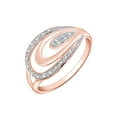 thumbnail image 2 of AFFY Round Shape White Natural Diamond Split Shank Band Ring In 10k Solid Gold-Ring Size-8, 2 of 2