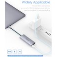 thumbnail image 3 of LENTION Hub USB C con HDMI 4K, 4 USB 3.0, Carga Tipo C Coatible con 2016-2023 MacBook Pro, Nuevo Mac Air y Surface, Chromebook, más, Adaptador de Controlador table (CB-C35, Gris pacial), 3 of 5