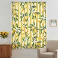 thumbnail image 3 of Lemon Leaves Sheer Curtains 96 Inches Long, Yellow Vertical Stripes Spring Flowers Light Filering Curtains, Privacy Drapes Simi Floor to Veiling Curtain for Living Room Bedroom Large Window Treatment, 3 of 9