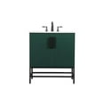 thumbnail image 3 of Elegant Decor Eugene 30" Aluminum MDF Single Bathroom Vanity in Green, 3 of 8