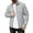 Gray, variant on dGslk Men Casual Lightweight Zip Up Jacket Long Sleeve Stand Collar Outerwear with Chest Pocket for Daily Wear Black L