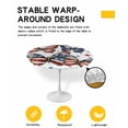 thumbnail image 2 of nqOlkjepod Independence Day Round Tablecloth, Fitted Table Cover with Elastic for 36"-44" Round Tables, 4th of July American Flag Butterfly Table Cloth Outdoor Dinning Party Waterproof Tablecloths, 2 of 6