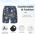 thumbnail image 3 of Balery Marine Nautical Bañador para hombre, shorts de playa de secado rápido con entrepierna y forro de compresión-X-Large, 3 of 6