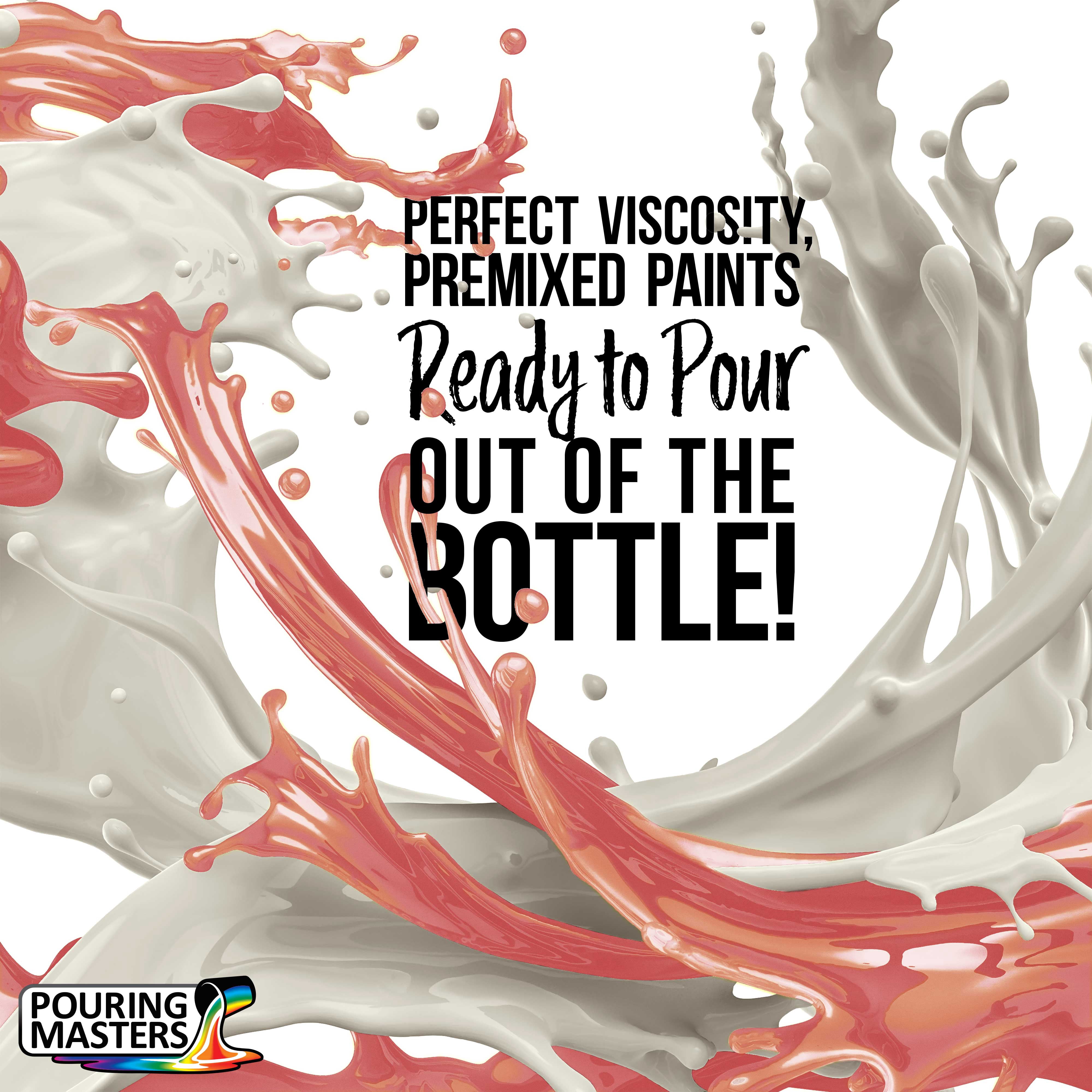 Pouring Masters Peachy Gold/Pink Iridescent Special Effects Pouring Paint - Quart Bottle - Acrylic Ready to Pour Pre-Mixed Water Based for Canvas, Wood, Paper, Crafts, Tile, Rocks and More