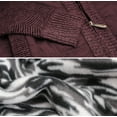 thumbnail image 3 of Men’s Quilted Lightweight Fleece Lined Two Tone Puffer Knitted Zipper Jacket (Burgundy, S), 3 of 3