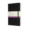 Moleskine Classic Notebook, Hard Cover, Large (5" x 8.25") Double Layout, Ruled/Plain, Black, 240 Pages