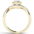 thumbnail image 3 of 3/8 Carat T.W. Diamond Criss-Cross Shank Halo Cluster 10kt Yellow Gold Engagement Ring, 3 of 4