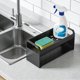 thumbnail image 5 of Organizador de fregadero de acero inoxidable | Cesta para lavavajillas con escurridor de detergente | Soporte para esponja de cocina con base antideslizante para la zona del grifo | Cesta de, 5 of 6