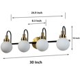 thumbnail image 3 of ExBrite 4-Light LED Vanity Light Fixture Farmhouse Black Gold Dimmable 3023, 3 of 5