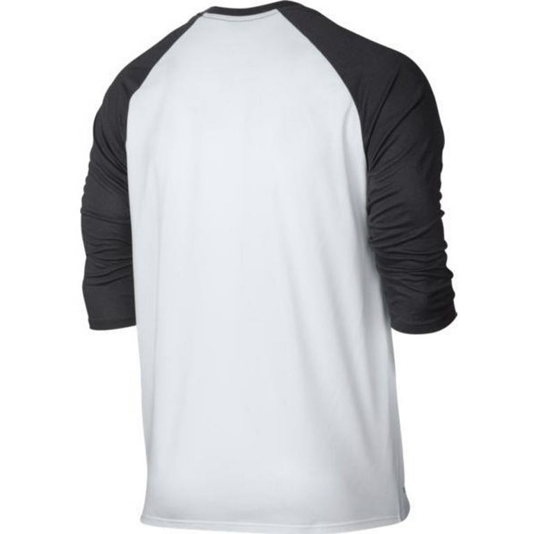 Nike Men's 3/4 Sleeve T?Shirt 813049-100 White/Anthracite - Walmart.com