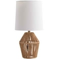 thumbnail image 2 of (2 pack) Mainstays 12.75 in 1-Light Bohemian Energy Efficient Natural Color Finish Table Lamps with White Striped Shades, 2 of 7