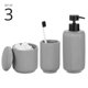 thumbnail image 2 of Accesorios para tocador de baño y encimera, diseño mDesign, resina estriada, 2 of 9