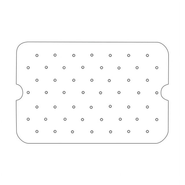 Nvzi Revestimientos desechables para freidoras de aire, 100 unidades,hojas de revestimiento rectangulares perforadas para freidoras de aire (blanco)