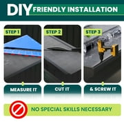 5 Waterlock DIY Micromesh Fits 5 inch K-Style and Box Gutters, Leaf Protection, Stainless Steel Mesh, White Aluminum Gutter Guard, Contractor Grade, 100 Feet