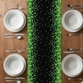 thumbnail image 6 of St. Patrick's Day Table Runner - 60 Inch Long, Kitchen Dining Table Runner Dresser Scarves, Spring Lucky Shamrocks Leaves Black Farmhouse Decor for Coffee Tables Wedding Party Banquet, 6 of 8