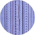 thumbnail image 1 of Ahgly Company Indoor Round Abstract Blue Modern Area Rugs, 3' Round, 1 of 4