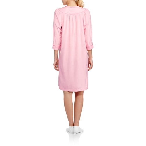 Women's Micro Fleece Snap Front Breakfast Robe